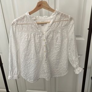White blouse Loft size xxs petite